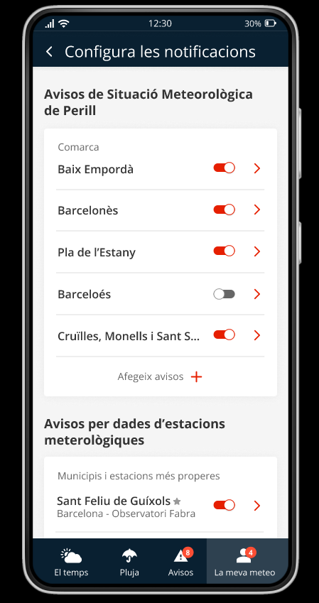 mauri_francesc's tweet photo. Arriba APP de @meteocat en pocs dies! Enhorabona! S'acaba la triangulació amb el "broc gros" de les APP habituals.  Estar durant una onada de fred a Sants amb una temperatura real de 6ºC i que el tfon et digui -2ºC perquè "agafa" el valor de l'aeroport ja no passarà. @eltempsTV3 https://t.co/D9EbMpbeuJ