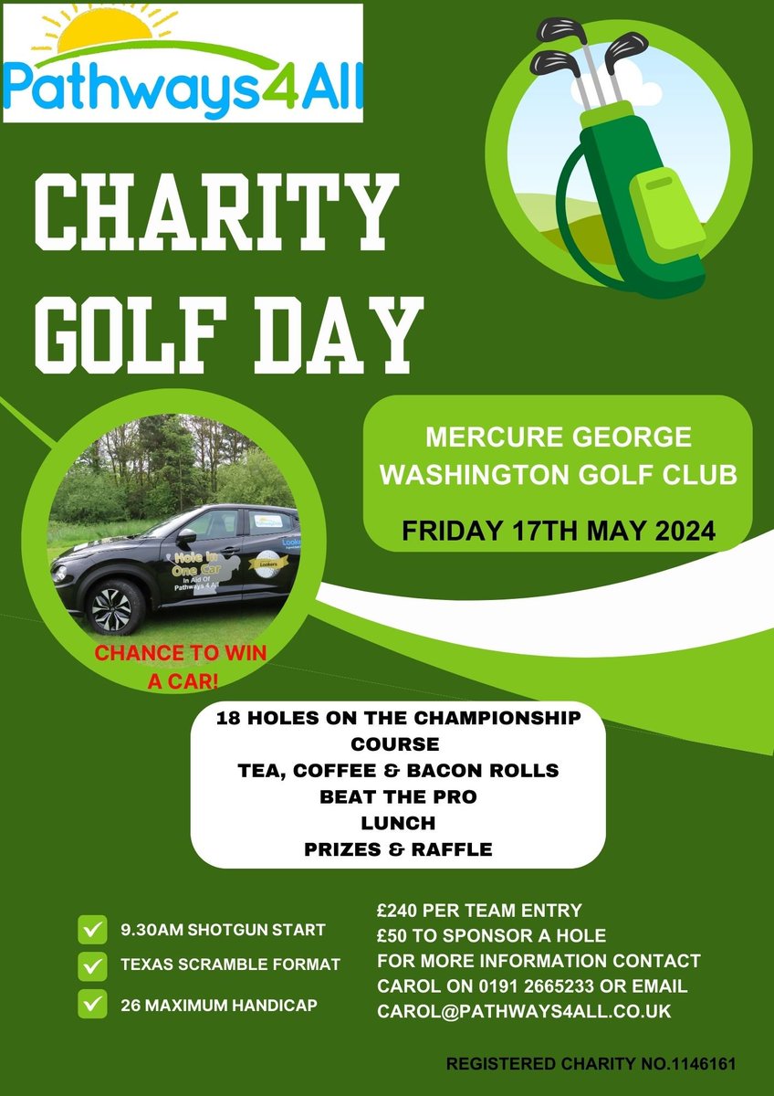 Can't believe this is next week😱
We've space for just 2 more teams ~ email carol@pathways4all.co.uk today to secure your place.
#charity #fundraising #Golf #golfing #NorthEastfollowers #NEfollowers #Northeast
