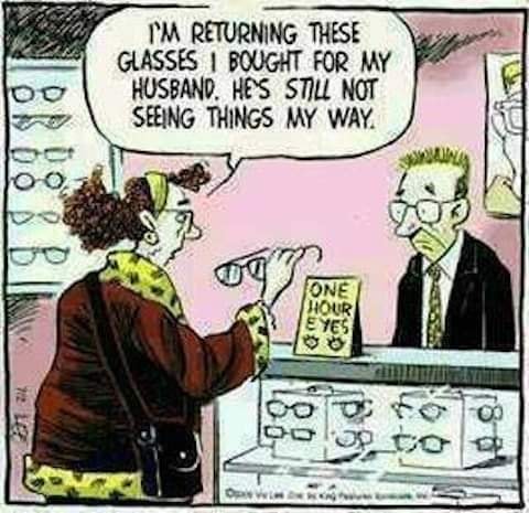 Too funny!
Thank goodness that doesn't work. Could you imagine if you and your husband agreed on every little thing? Boring!
#humorviral #humor #HumorousContent #humorous #funny #jokesfordays #jokes #joke #comic #comics #funnypost #thursday #ThursdayThoughts #thursdayvibes