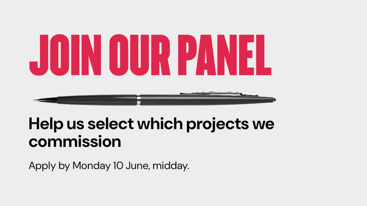 🔔 We’re looking for disabled panel members to select our next round of commissions! Help diversify our selection panels and ensure disabled people remain the majority in our decision-making processes. Find out more and apply by Monday 10 June, midday: bit.ly/3oMV3jz