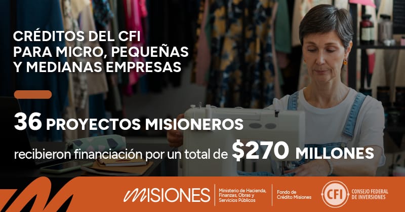 #CréditosCFI 36 empresas y proyectos de distintas localidades de #Misiones recibieron financiación por más de 270 millones de pesos entre el 2023 y el 2024. Además, accedieron a una financiación con tasa bonificada por el @gobmisiones 👉bit.ly/3UR3Tda