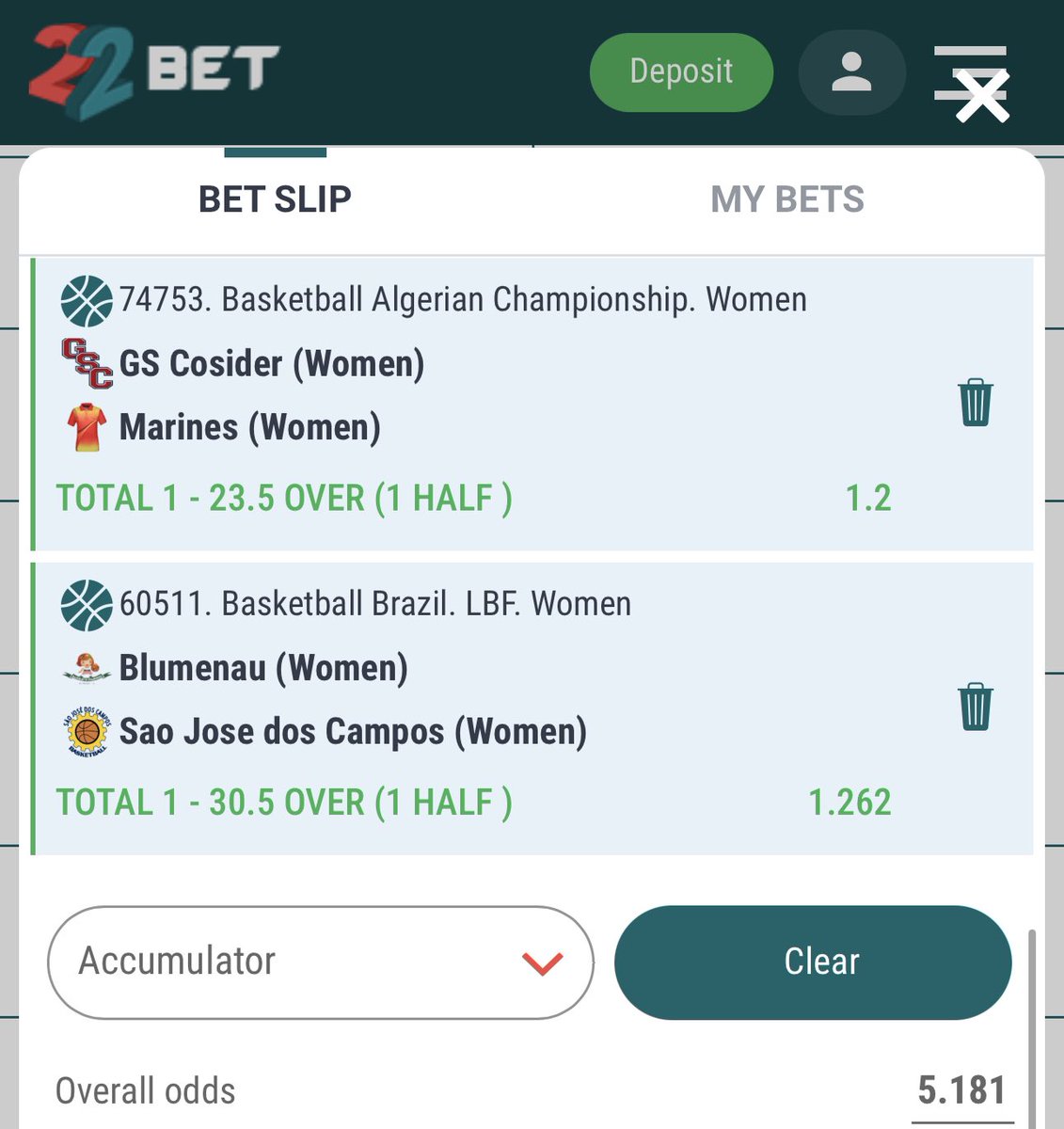 5 odds on 22bet Code 👉🏾 QMVJE Register and stake here to get 100% bonus 👉🏾 cutt.ly/kwDEK4Et Promo code 👉🏾 JFT01