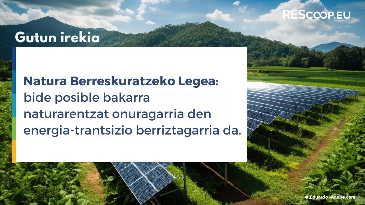 🔸 Gaur, #EuropakoEguna da. Hauteskundeen atarian, @Goiener|ek bat egiten du @REScoopEU|k Europar Batasuneko Ingurumen sailburuei bidalitako gutun irekiarekin. Nahitaezkoa da ekosistemak babestu eta berriztagarrien aldeko apustua sendotzea. ✉️ Irakurri: labur.eus/f4VAf