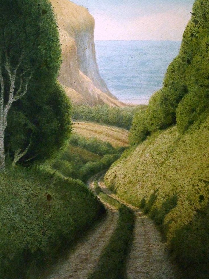 The Lane to the Sea by Kevin Hughes RI  
Watercolour 
#ContemporaryArt