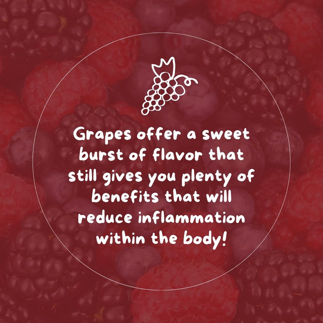 Check it out, grapes have this awesome burst of flavor that totally comes with a ton of benefits that can help bring down inflammation in your body!
#cleaneating #healthyeating #eatclean