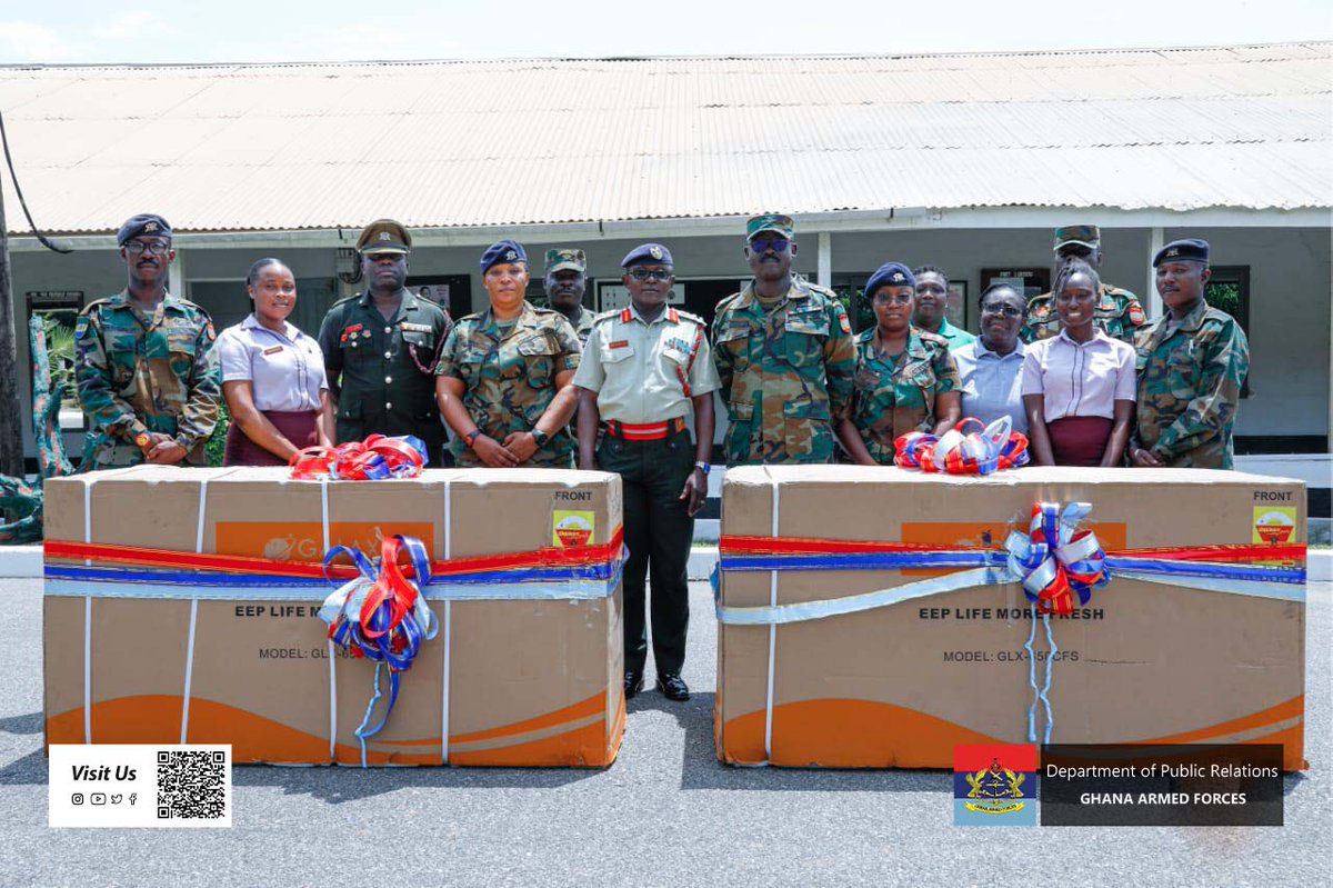 In fulfillment of his promise, the Chief of the Defense Staff (CDS), Lieutenant General Thomas Oppong-Peprah has donated 2-deep freezers to the General Headquarters Camp cookhouse on Wednesday 8 May, 2024.