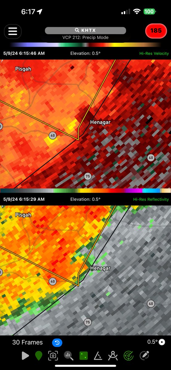 Rotation near Henagar again!  #alwx #hunwx #chawx