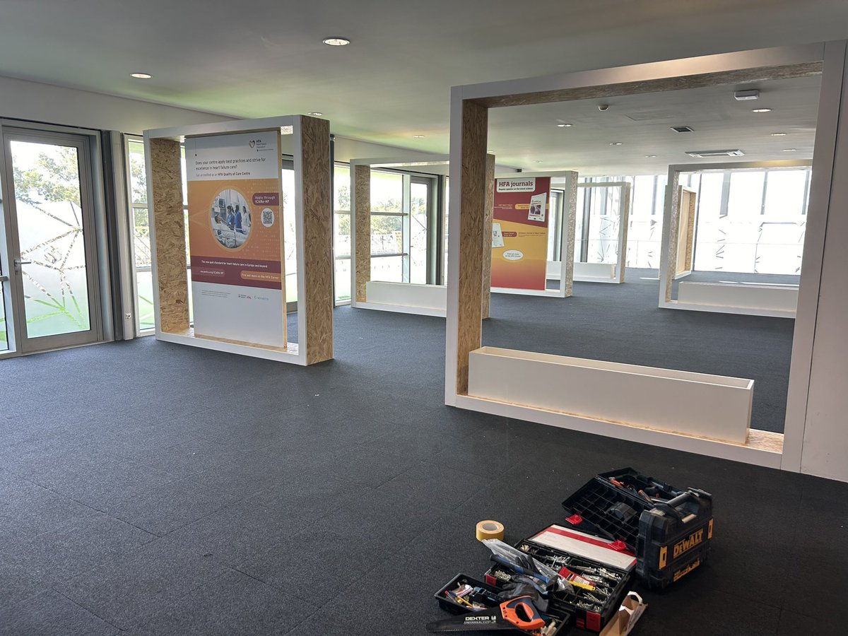 #HeartFailure2024 Congress under construction! GUESS what this space will soon transform into? @HFA_President @jozinetm @slumberbell @_antocannata @escardio @GianluSava