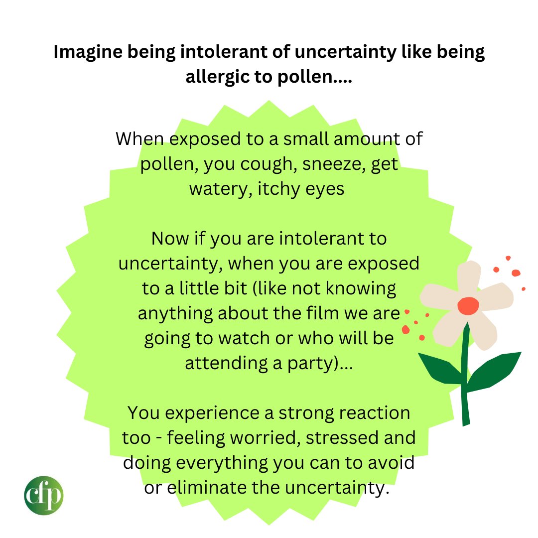 With anxiety we often feeling uncomfortable with uncertainty and we may find ourselves overpreparing to try and avoid dealing with uncertainty. 

#anxiety #worry #stress #uncertainty #toleratinguncertainty #intoleranceofuncertainty #mentalhealth #mentalwellbeing #selfhelp