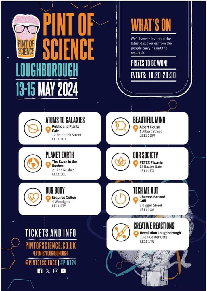 Want to know more about Green Hydrogen? Come to this 'Pint of Science' event in Loughborough, Weds 15 May, 6.30 to 8.30pm. It will explore green hydrogen in cooking, aeronautics, heating, hydrogen cars + more. It's just £5. Register here: bit.ly/4af3qWS <a href="/InnovationMids/">Midlands Innovation</a>