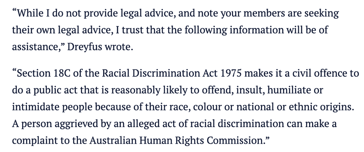 Australia's top universities asked Attorney-General @MarkDreyfusKCMP for legal advice on calls for 'intifada' and 'from the river to the sea'. His response is clear: both chants breach Section 18C of the Racial Discrimination Act. It's time for our universities to act #auspol