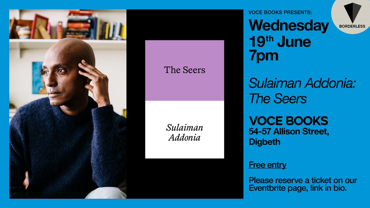 🗣️ We are delighted to welcome award-winning Eritrean-Ethiopian-British novelist @sulaimanaddonia as part of his UK tour reflecting on his revelatory & human exploration of the sexual & emotional lives of refugees, ‘The Seers’. 🎟️ Tickets free to reserve from the link in our bio