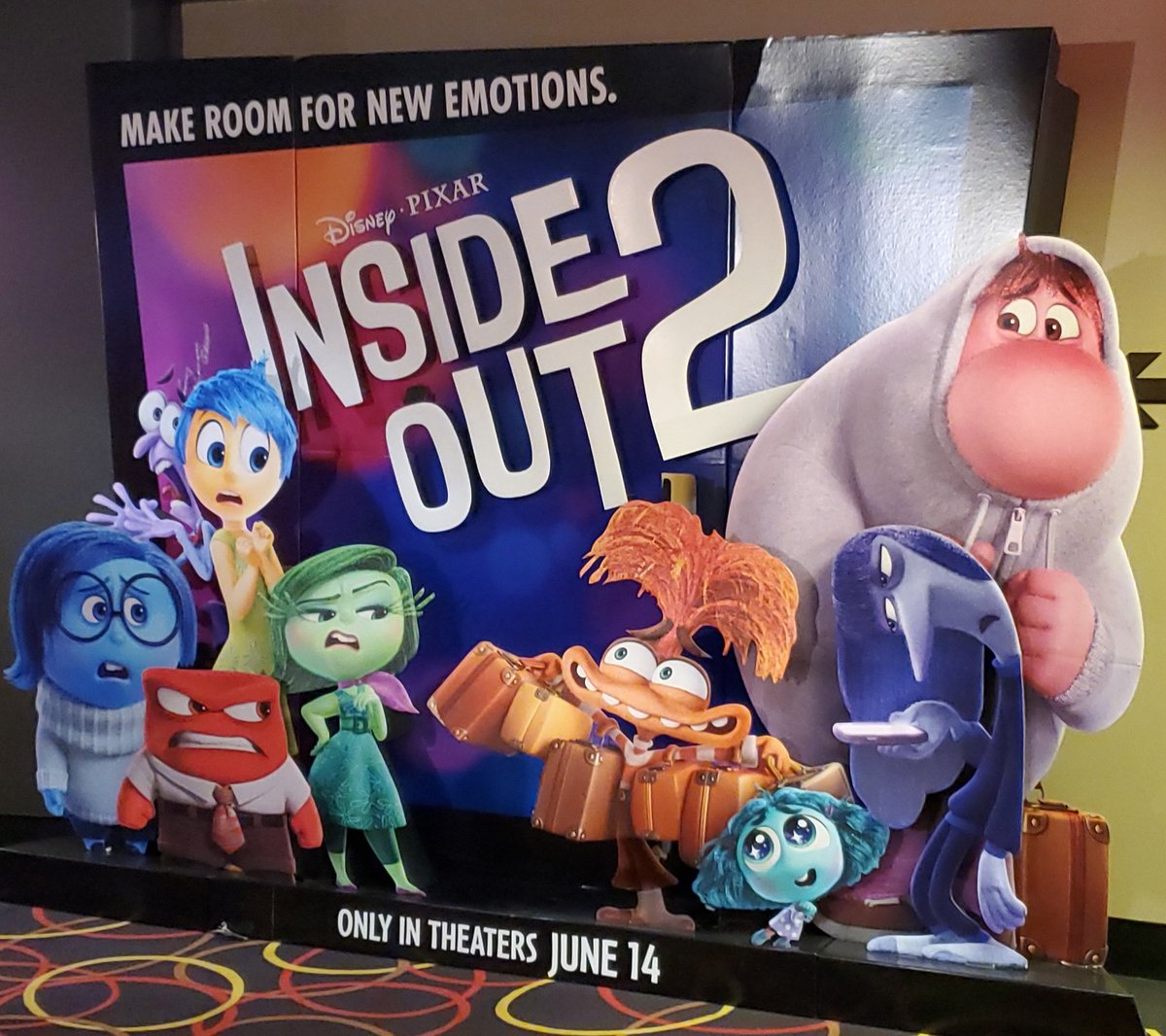 Disney * Pixar
#InsideOut2 #atAMC 
Full of emotions. 

ONLY in THEATRES June 14.