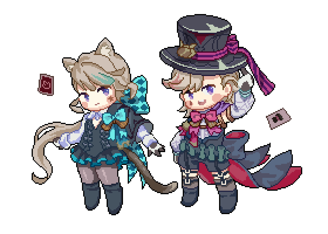 hrrrrrr's tweet photo. #原神 #GenshinImpact #林尼 #琳妮特 #pixelart 
兄妹超可愛👏👏 https://t.co/Rkth47JIqk