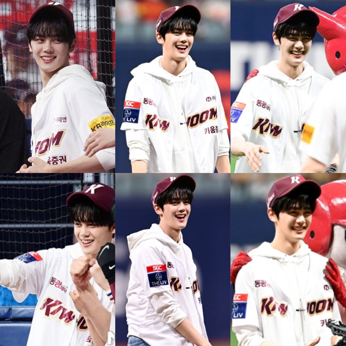 gyuvin looks so happy in today's baseball game, I love to see his big smile 🥺