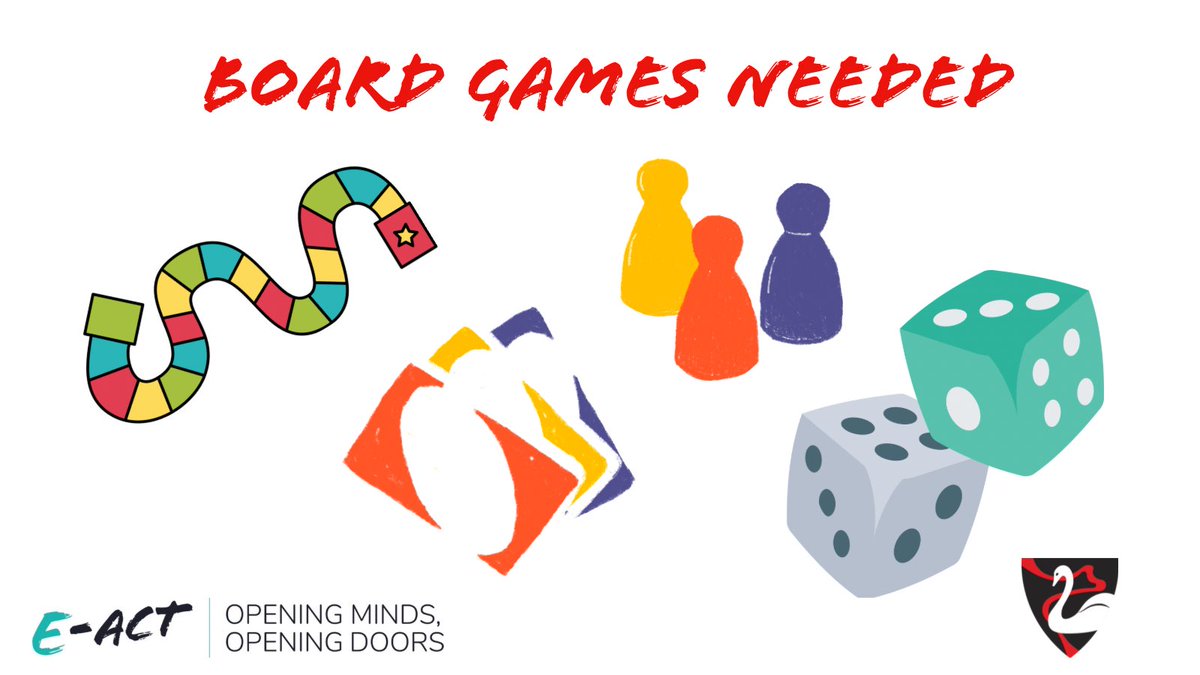 Donations needed!  Our Board Games Society will be back for Cycle 3 Societies and we are looking for donations of board games.  

Any donations gratefully received and can be dropped at reception.  Thank you ☺️