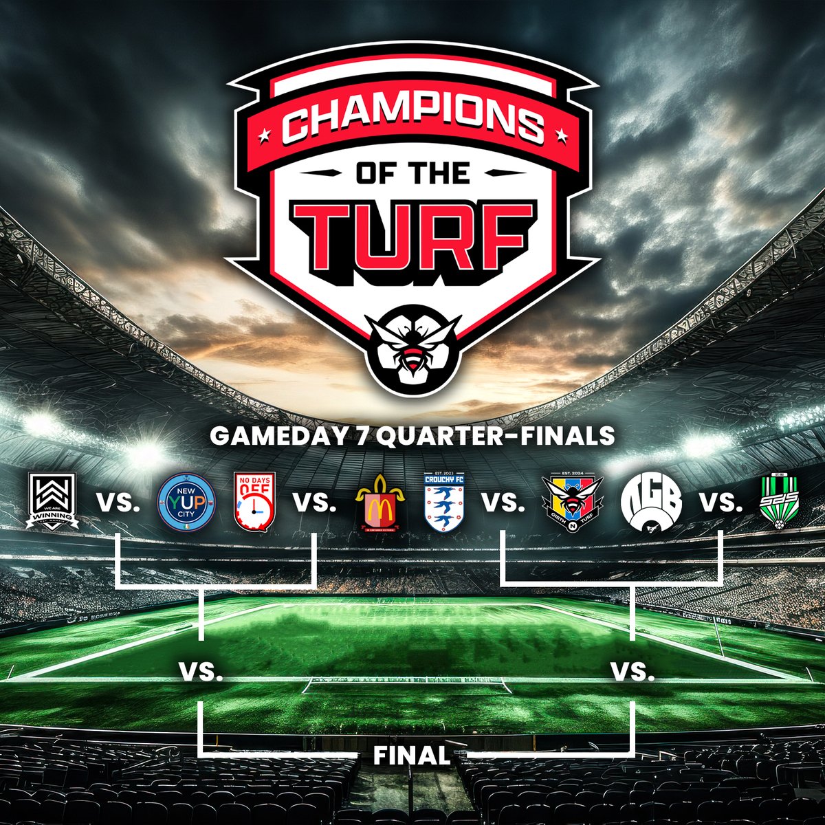 🚨 CHAMPIONS OF THE TURF 🚨 Gameweek 3 is upon us and all of the teams are ready to play the final teams in the first rotation, who's going to come out on top❓ @WAW_FC vs. @NewYUPCityFC @NoDaysOffFC vs. @TakeawayAFC @PeoplesPundit00 vs. @GNTFC_Official @TheGeordieBoys_ vs.