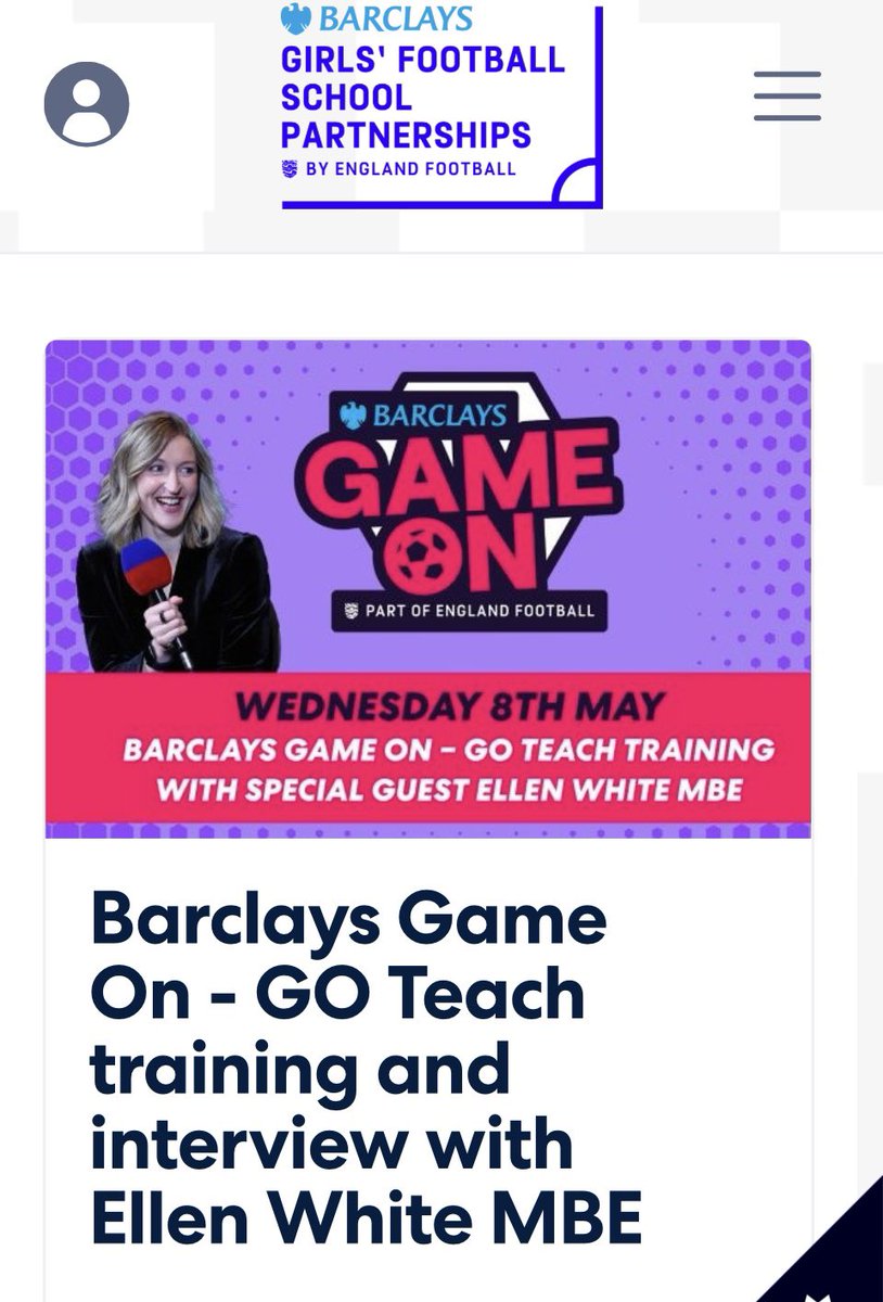 So great to meet Lioness Legend Ellen White, MBE and talk all things girls football and the impact of developing life skills through the beautiful game. Truly inspirational! A fantastic conclusion to the Barclays Game On,GO Teach training yesterday! @YouthSportTrust #LetGirlsPlay