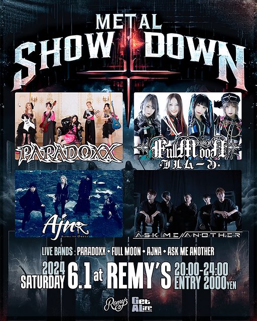 【LIVE】

🎸🤘METAL SHOWDOWN🤘🎸

Two powerful METAL bands from mainland - both with an all woman lineup face off with two of Okinawa's shreddiest and heaviest bands for an ultimate METAL SHOWDOWN~~~

📅 Date: June 1st
⏰ Time: 20:00 - 24:00
💰 Entry: 2000 yen
📍 Venue: Remy's