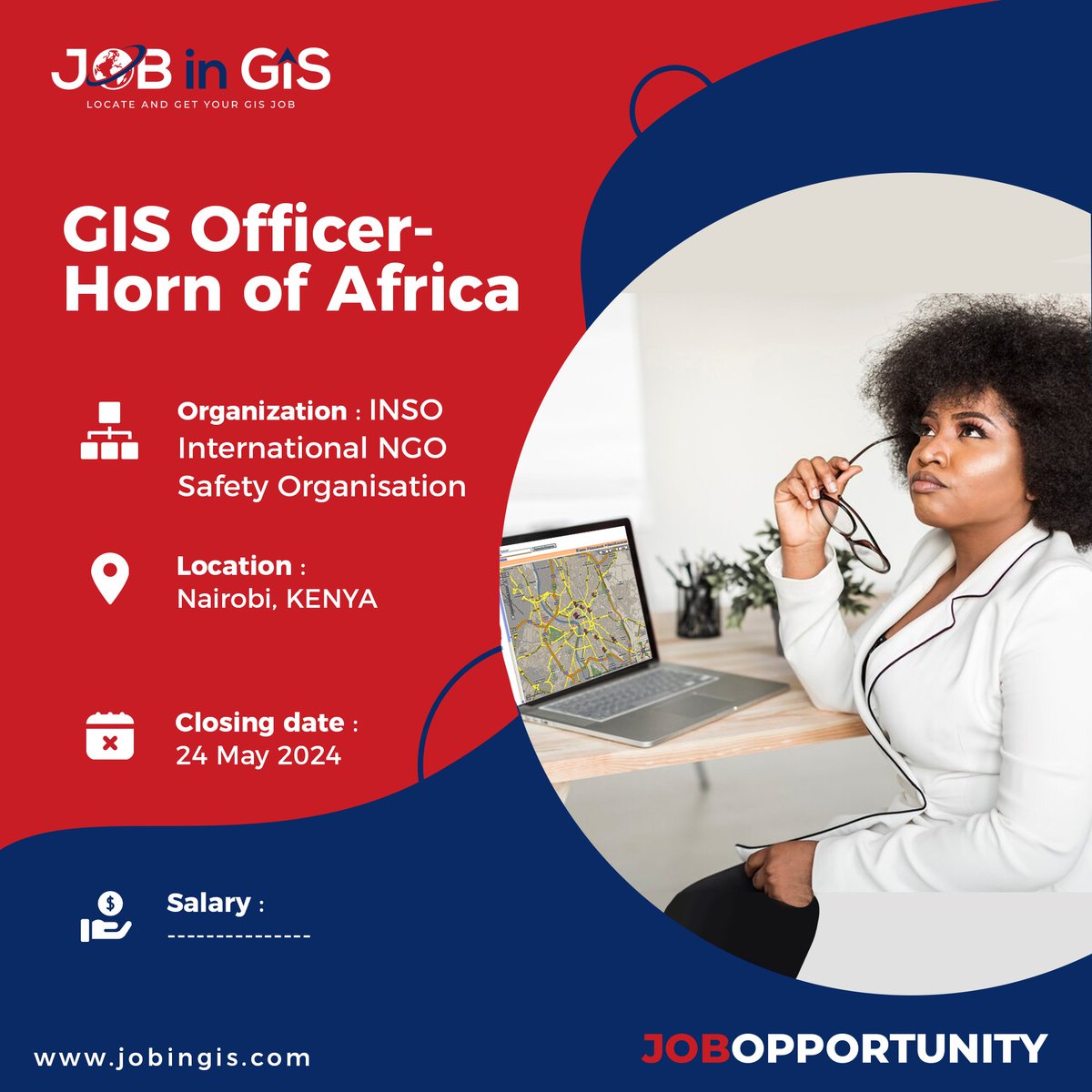 #jobingis : International NGO Safety Organisation is recruiting a GIS Officer- Horn of Africa
📍: #Nairobi #Kenya 

Apply here 👉 : jobingis.com/jobs/gis-offic…

#Jobs #mapping #GIS #geospatial #remotesensing #gisjobs #Geography #cartography