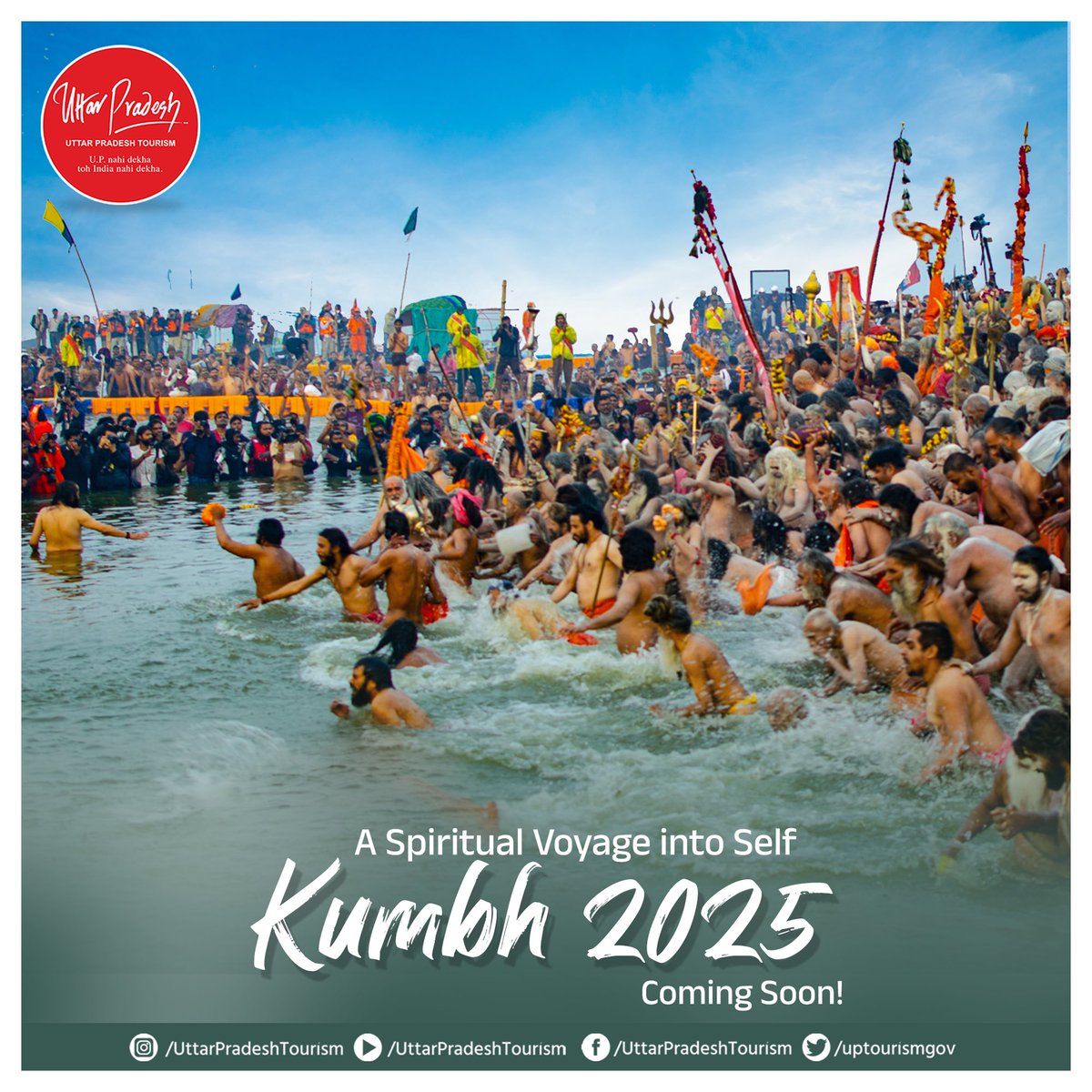 Famous for the confluence of three rivers (#Ganges, #Yamuna, and #Saraswati), known as #TriveniSangam, #Prayagraj hosts the #KumbhMela, one of the largest religious gatherings in the world. The event attracts millions of devotees. Are you preparing for the #spiritual sojourn?