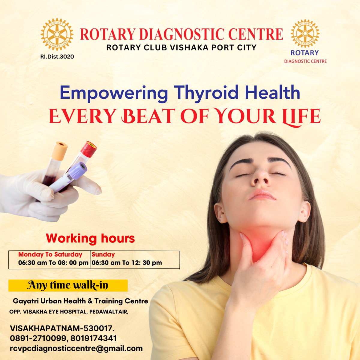 🏥💙 Empower your thyroid health and cherish every beat of your life with Rotary Diagnostic Center!

#ThyroidHealth #Empowerment #RotaryDiagnosticCenter #LipidProfileTest #RotaryDiagnostics #DiabeticCare #BloodSugar #Insulin #HealthyLiving #DiabetesAwareness #Type1 #Type2