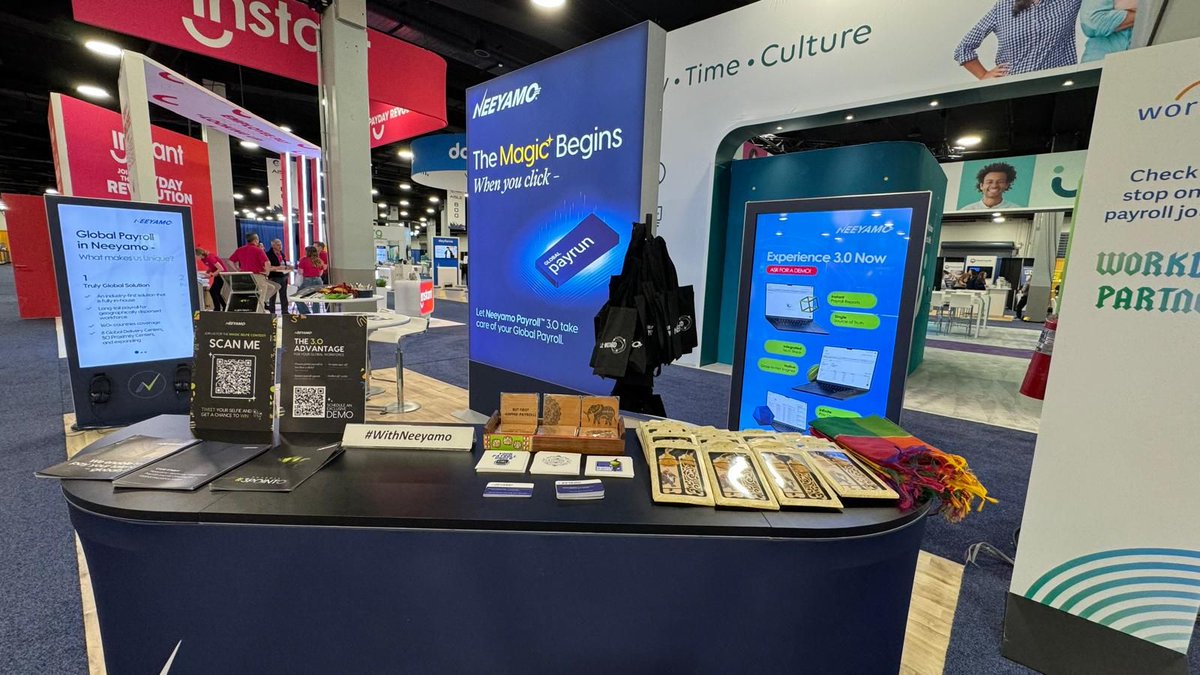 Neeyamo's tweet photo. Here's a glimpse of Day 2 at #PayCon!
Visit us tomorrow at Booth #619 to experience the future of payroll technology. Ask for a demo of Neeyamo Payroll™ - #3Point0 and learn about "The 3.0 Advantage"
See you soon! #WithNeeyamo. https://t.co/1fov6yJtUe