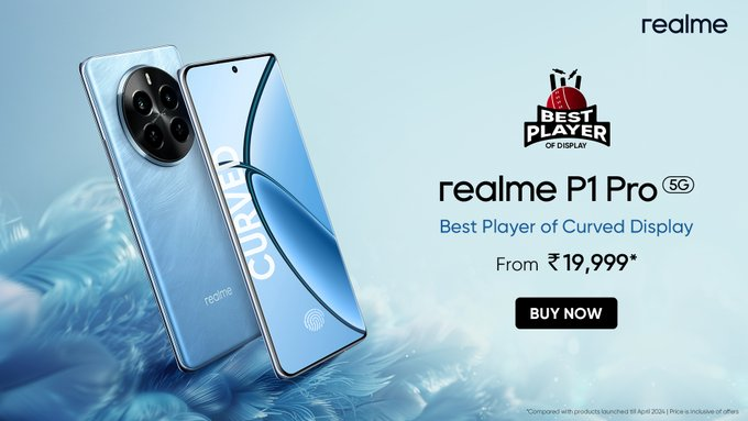 The power in your hands with the curved display of #realmeP1Pro5G.  

Shop now with the Blue Limited Sale starting from Rs.19999  

#realmePseries5G
