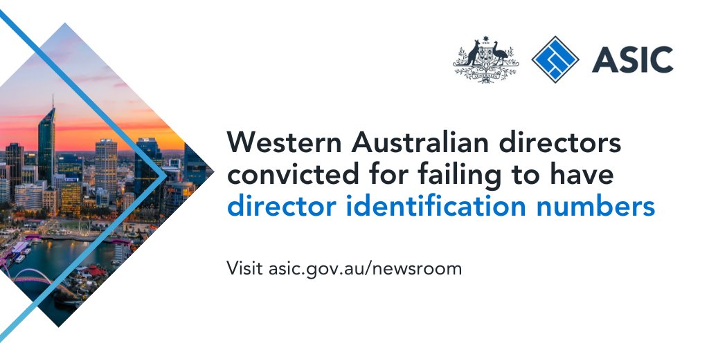 Two WA directors have been convicted and fined $5,000 each for failing to comply with #DirectorID requirements bit.ly/4bsjtSb