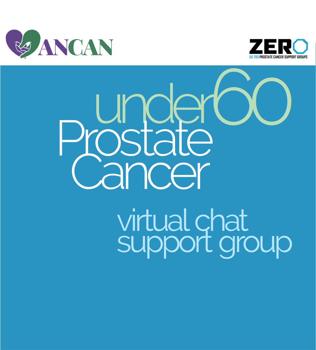 Are you under 60yrs with #prostatecancer? We invite you to join us for our virtual #supportgroup 2nd Thursdays @ 7pm ET You don't have to navigate your issues and your #cancer alone @ZEROCancer gotomeet.me/AnswerCancer