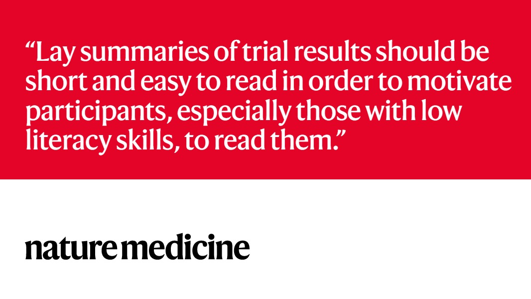 Adequate information about clinical trial results must be given to participants. Comment from Rafael Dal-Ré and colleagues @UAM_Madrid nature.com/articles/s4159…