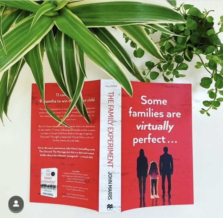 Happy publication day! #TheFamilyExperiment by @johnmarrs1 is out today - original and thought-provoking, this is a brilliant book that you need to buy and binge! Thanks @panmacmillan for my review copy Read my review on IG: instagram.com/p/C6ss120A4Vu/…