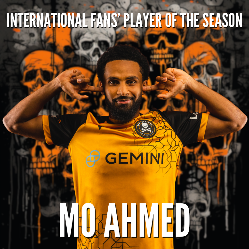 🌐 Global Superstar 🤩 Mo Ahmed won our International Fan's Player of the Season award after 25 goals and assists over the campaign! 🎥 This award is voted by the International fans who watch the live stream each week on our website. #RBFC 🏴‍☠️