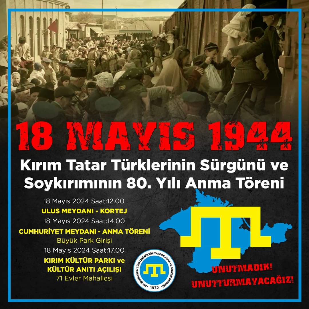DUYURU 📢

18 Mayıs 1944 - Eskişehir

#Qırım
#Kırım
#Tatar
#Sürgün