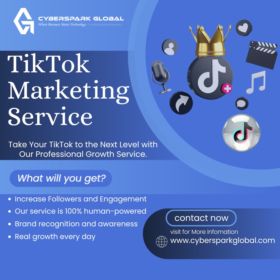 Unlock the power of TikTok for your brand with our cutting-edge TikTok Marketing Service! 🚀 Reach millions, captivate your audience, and drive real results. Let's take your brand to the next level! #TikTok #Marketing #BrandBoost #TikTokMarketing #DigitalMarketing #SocialMedia