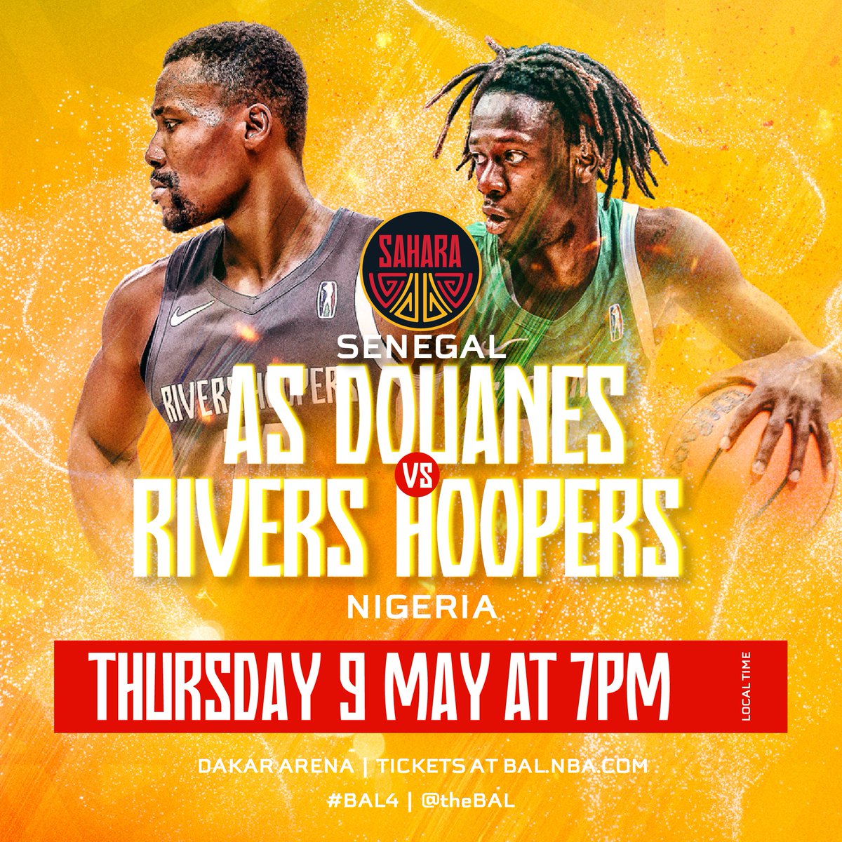 Thursday BAL Games in Dakar! #BAL4 ⏰16:0: US Monastir 🇹🇳 v APR 🇷🇼 ⏰17:30: AS Douanes 🇸🇳 vs Rivers Hoopers 🇳🇬 🎟️Get your tickets now on: BAL.NBA.com 👀Watch the games live on: 📺youtube.com/@thebal 📲BAL.NBA.com / NBA App 💻bal.nba.com…
