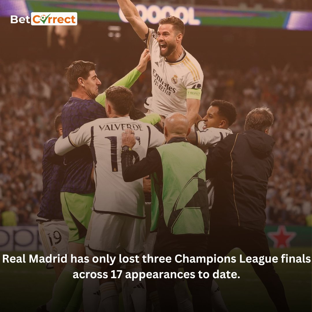 Guy, you hear the latest? Real Madrid don qualify for their 18th UEFA Champions League final, and dem don win 14 out of 17, losing 3. Wetin you think about this achievement? Na dem be the kings of Europe or you feel say another team fit challenge dem soon?