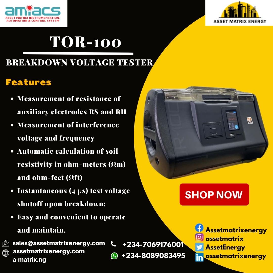 Introducing the GlobeCore TOR-100 breakdown voltage tester. With the ability to measure up to 100 kV breakdown voltage of transformer oil. For more inquires! sales@assetmatrixenegy.com #assetmatrixenergy #assetmatrix #globecore