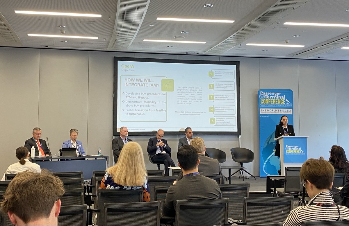 OperA_Sesar3's tweet image. 👉 In April, OperA project partners from Aena, presented project in the Advanced air mobility, vertiports and infrastructure Track in the Passenger Terminal EXPO &amp;amp; CONFERENCE ✈️