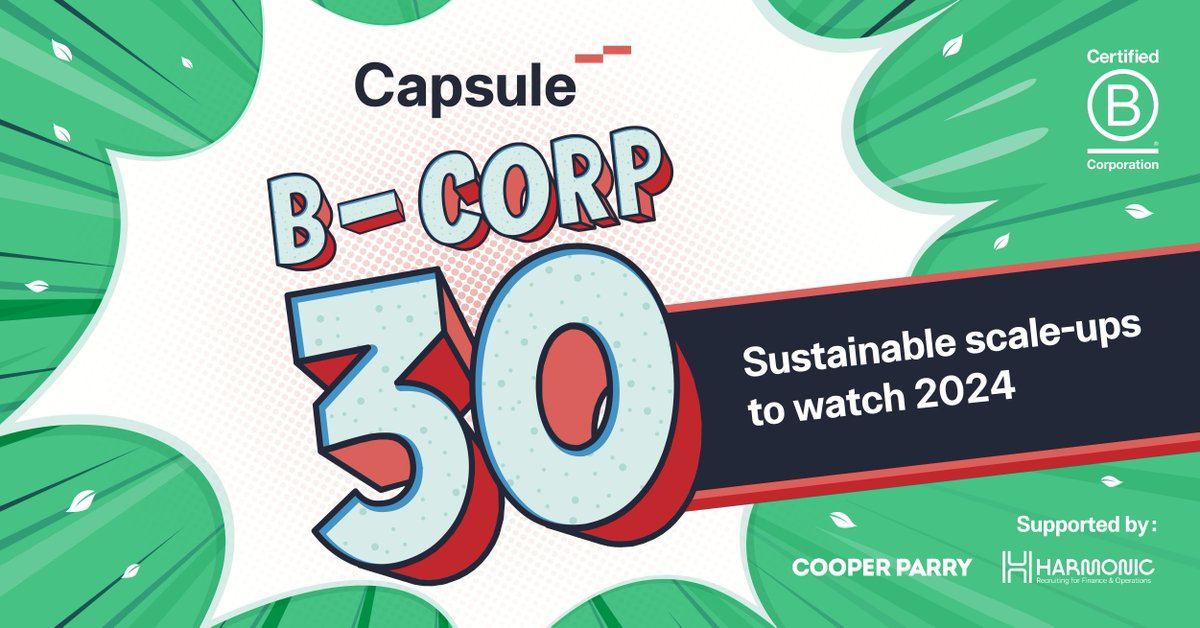 Thank you to @CapsuleCover for recognising us in their B-Corp 30 2024 list supported by @Cooper_Parry & @HarmonicGroupHQ. We’re honoured to be selected, affirming our commitment to innovation, Social Value and our responsible business agenda. #bcorp30 #capsulebcorp30