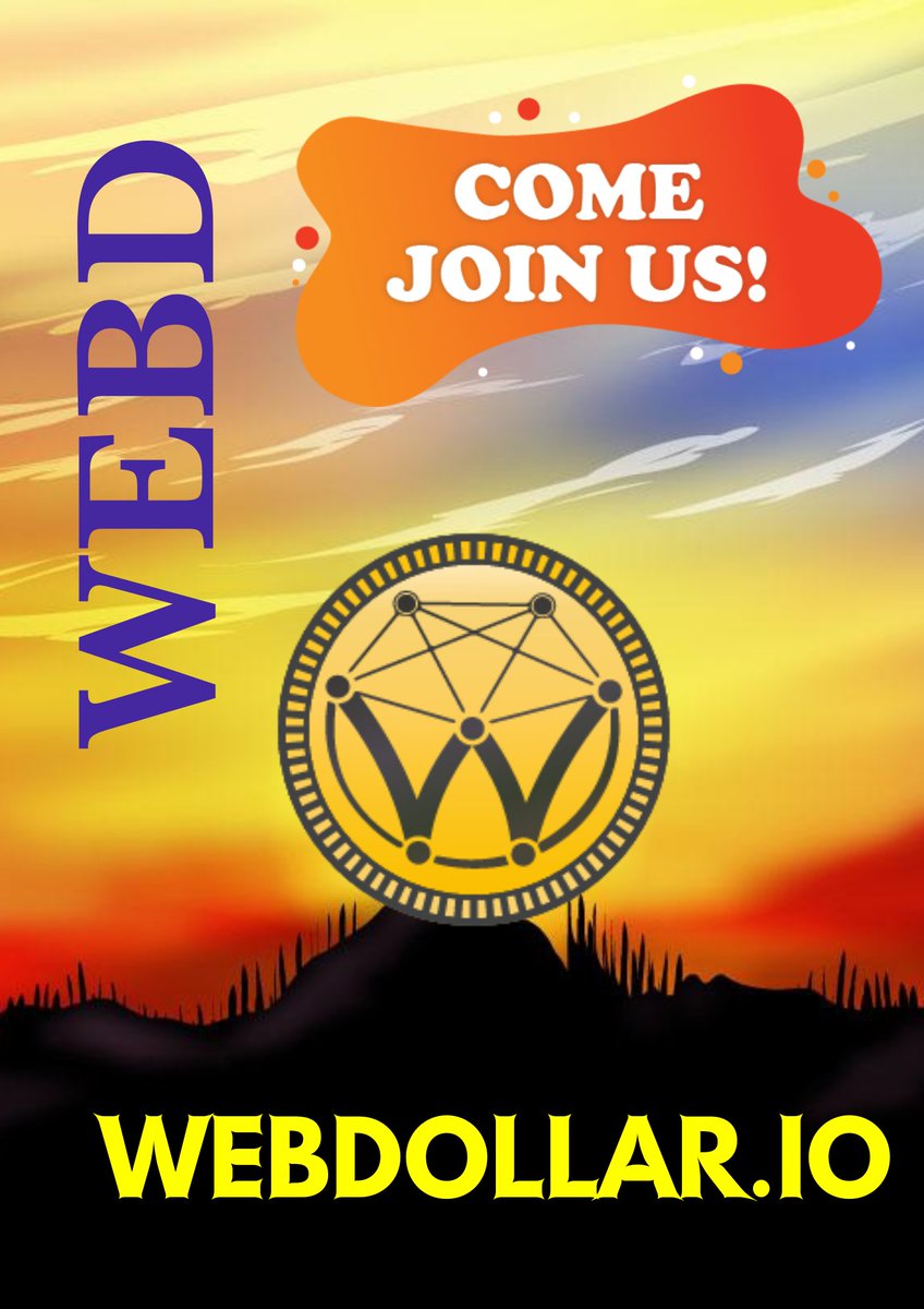 WEBD webdollar.io give you the opportunity to join the community driven blockchain project. Get involved,develop and benefit. t.me/WebDollar #blockchain #Cryptocurency #defi #ecofriendly #userfriendly #PassiveIncome #Peace #Legacy