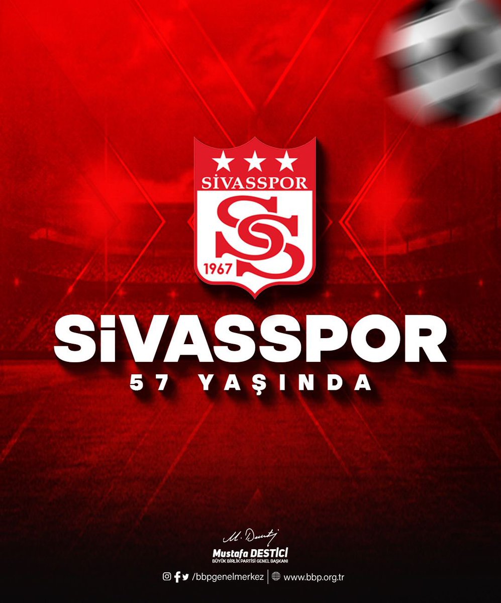 Yiğidolar’ın büyük bir sevgi ve tutkuyla bağlı oldukları, Sivasspor'umuzun kuruluşunun 57. yıldönümünü en içten dileklerimle kutluyor ve her daim başarılı olmasını yürekten arzu ediyorum. #Sivasspor57Yaşında