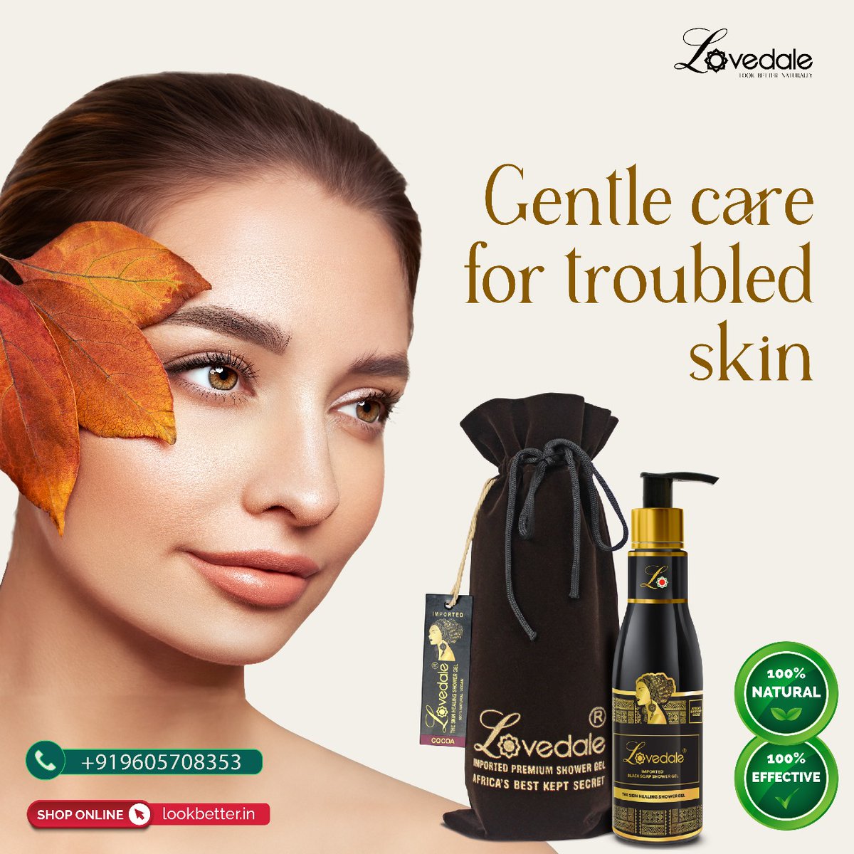 Experience the soothing touch of gentle care for troubled skin with our all-natural solution. 

Place order on lookbetter.in

#skincare #naturalbeauty #soothing #africanblacksoapshowergel #healthyskin #beautyroutine #clearskin #skinhealth #organicbeauty #heals #natural