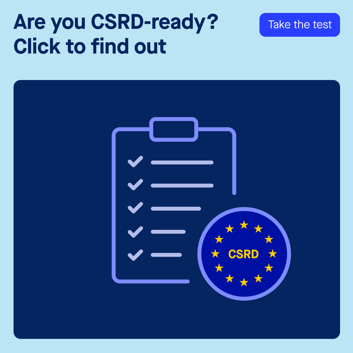 With Sweep, CSRD compliance doesn't have to be complicated

Our interactive readiness check will help you figure out where you are on your #CSRD journey, and offer practical tips too.

Are you CSRD-ready? 
Click here to find out 👉 go.sweep.net/44GKYoY