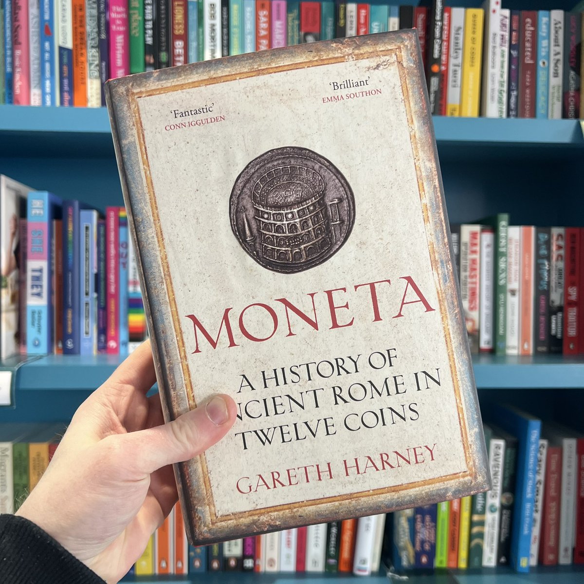 bertsbooks's tweet photo. It’s also publication day for @OptimoPrincipi and his book Moneta - history of Rome in 12 coins. 

He’s popped in for his first signing session! 

https://t.co/k4HPdEWyEw https://t.co/R4PqzW4kSz