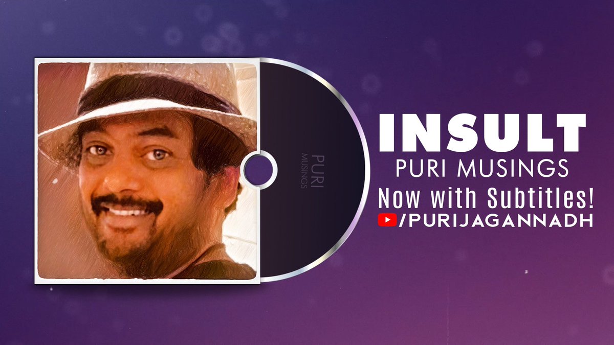 Best defence for an insult is wearing an armour of smile 😊 Here's the new #PuriMusings giving you an invaluable Thursday thought 🎧 - youtu.be/7nA30yQs9p4 #PuriJagannadh @Charmmeofficial #PC