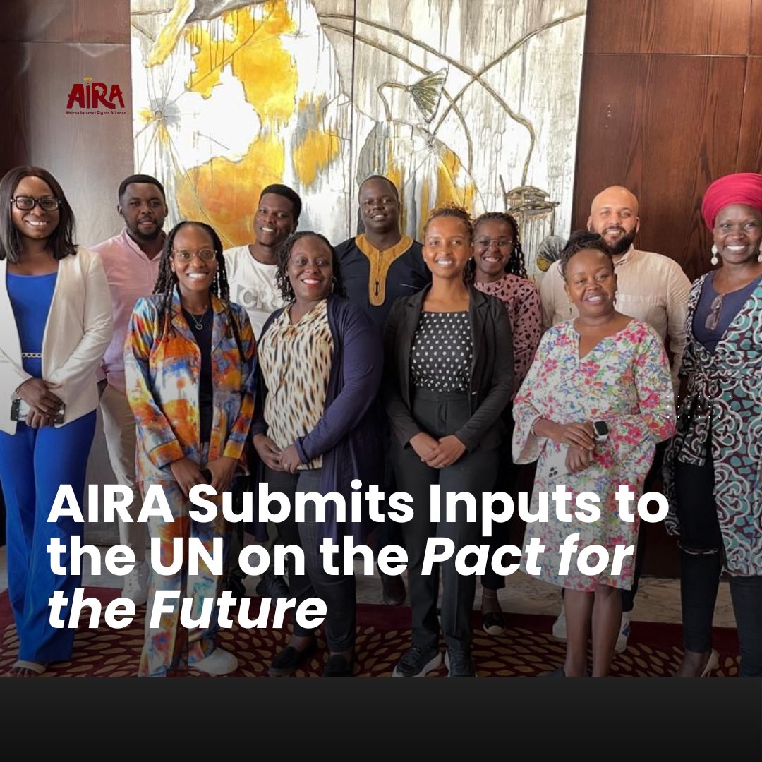 📢 Press Release: The African Internet Rights Alliance (AIRA) has reviewed the Zero Draft of the Pact for the Future and we have submitted our input to the ongoing UN Civil Society Conference 👇🏽 aira.africa/pact-for-the-f…