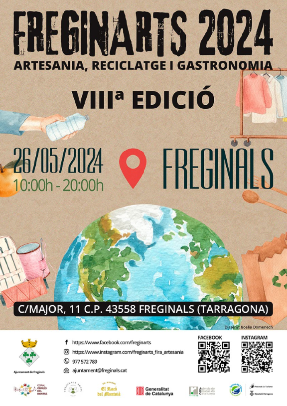 ♻️ Coneixeu #FreginArts? És la fira d'artesania, reciclatge i gastronomia de Freginals, un espai on hi trobareu patchwork, art tèxtil, tallers i exposicions d’allò més interessants! Més info 👉 tuit.cat/oRa6x #TerresdelEbre