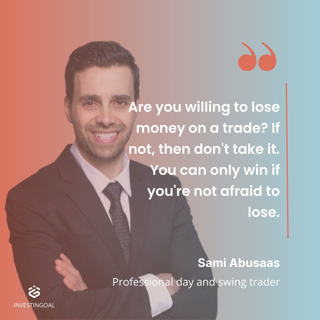Before even start trading you should determine your own risk tolerance and then you actually have to accept that risk. Otherwise, every moves you’ll make in your trading journey will be affected by fear.

#InvestinGoal #motivationquote #thoughtsquote #tradingtip #tradingadvice