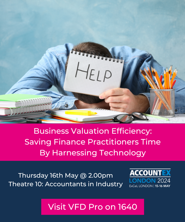 📊 Revolutionise business valuations with tech! Join Paul Resch at @accountex May 16 for insights on efficiency and accuracy.

#Accountex #accountingandaccountants #accounting #bookkeeping #mergersandacquisitions